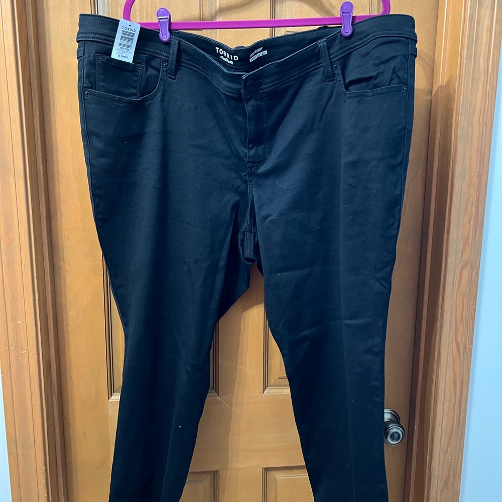 Torrid Black Luxe Skinny Sateen Pants
